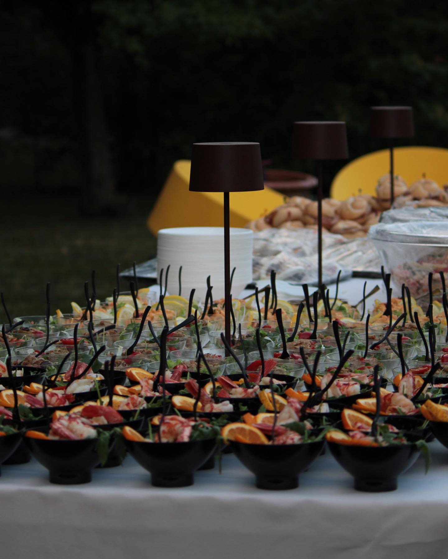 Canocchie fresche con caviale verde