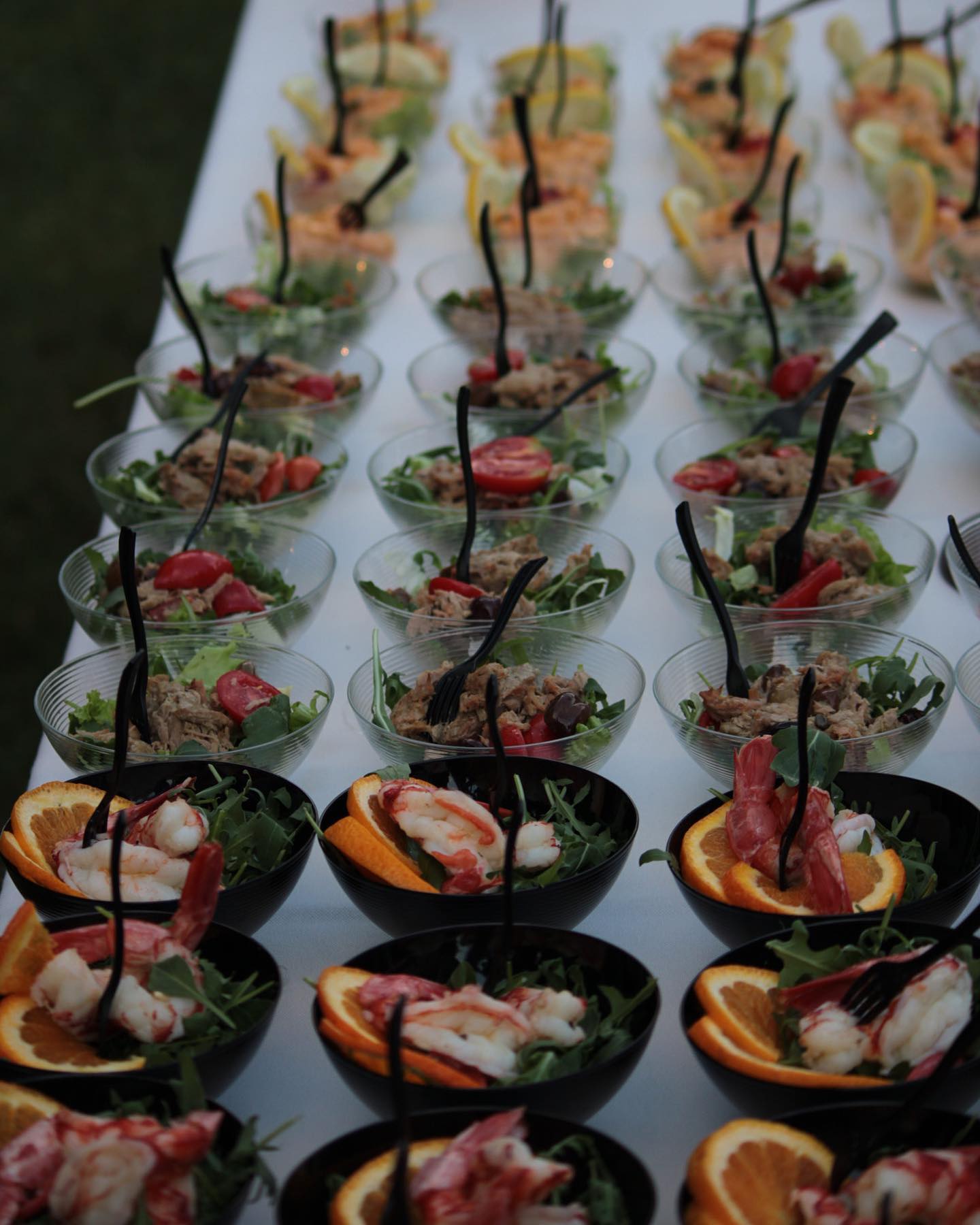 Finger food di pesce in coppa